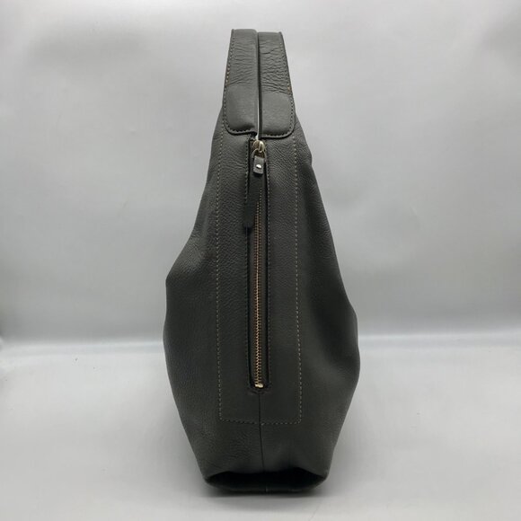 Kate Spade Gray Pebbled Leather Mansfield Juniper Hobo Bag - Picture 4 of 11